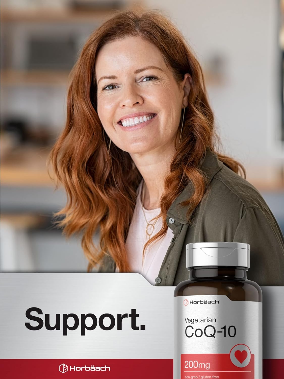 200mg CoQ10 Capsules - 60 Count | Vegetarian, Non-GMO, Gluten Free by Horbäach