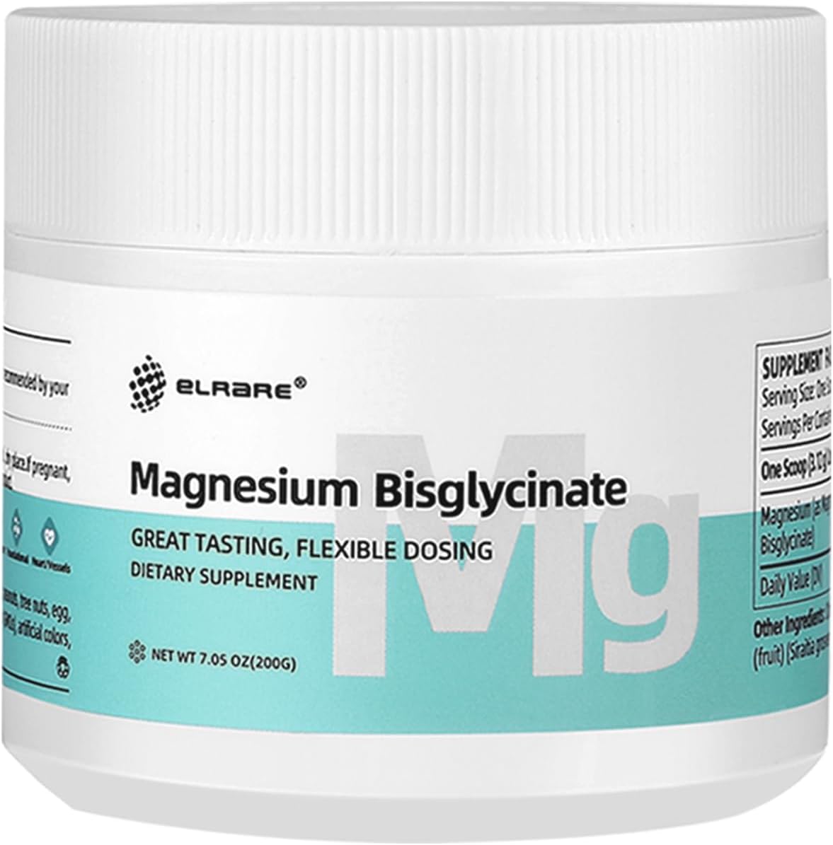200mg Magnesium Bisglycinate Powder, 7.05 Oz - 64 Servings