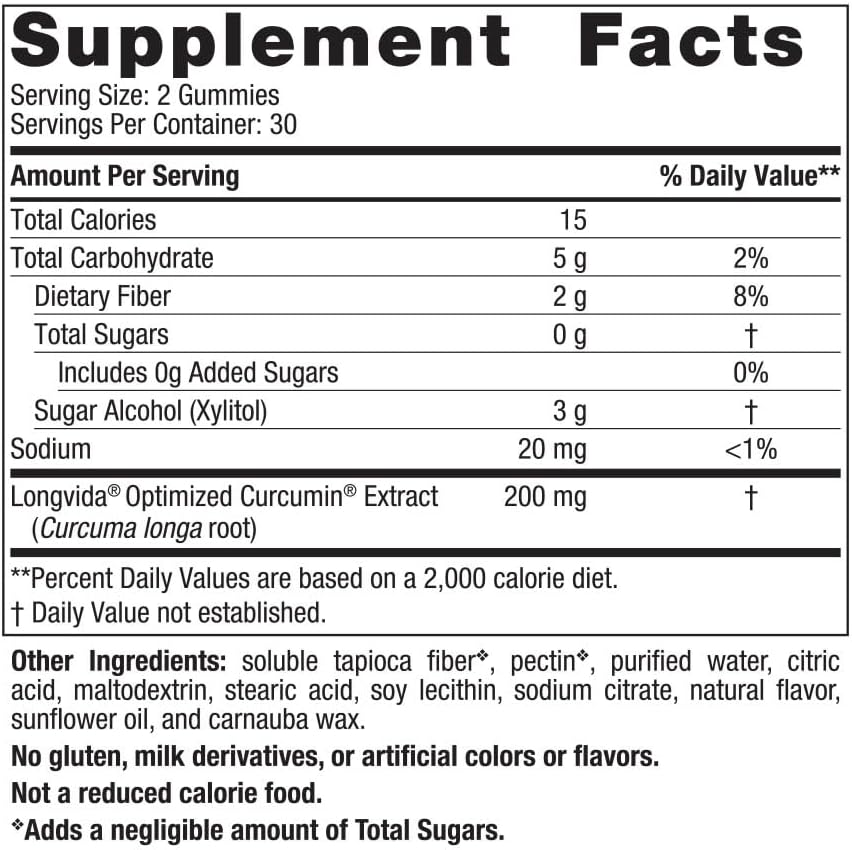 200mg Nordic Naturals Zero Sugar Mango Curcumin Gummies - Antioxidant Support - Healthy Metabolic Balance - Non-GMO, Vegan - 30 Servings