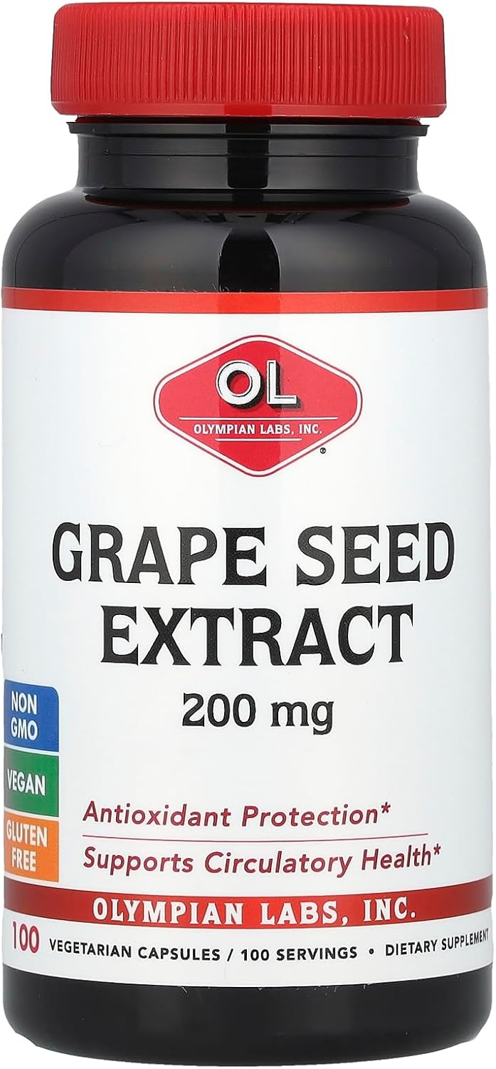 200mg Olympian Labs Grape Seed Extract - 100 Vegetarian Capsules