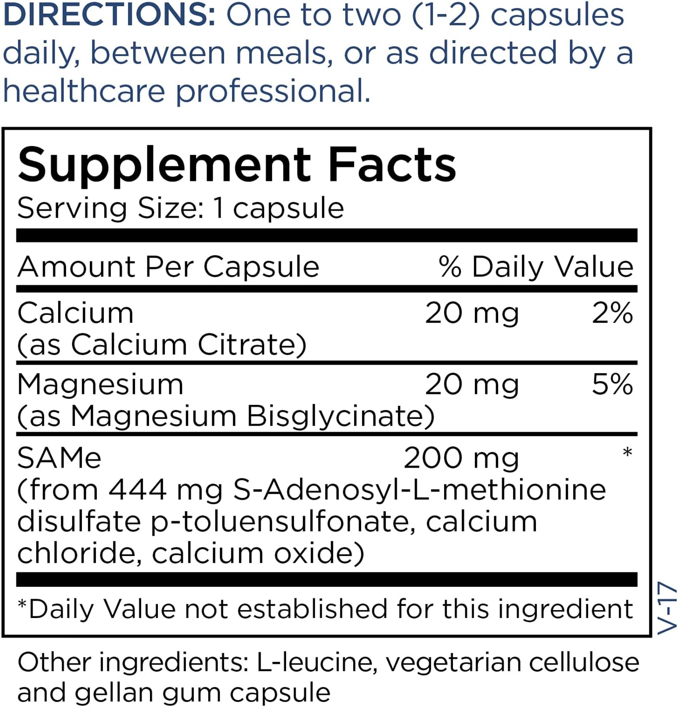 200mg SAM-e Supplement with Magnesium for Mood, Joint, and Brain Support - 60 Acid-Resistant Capsules by Metabolic Maintenance