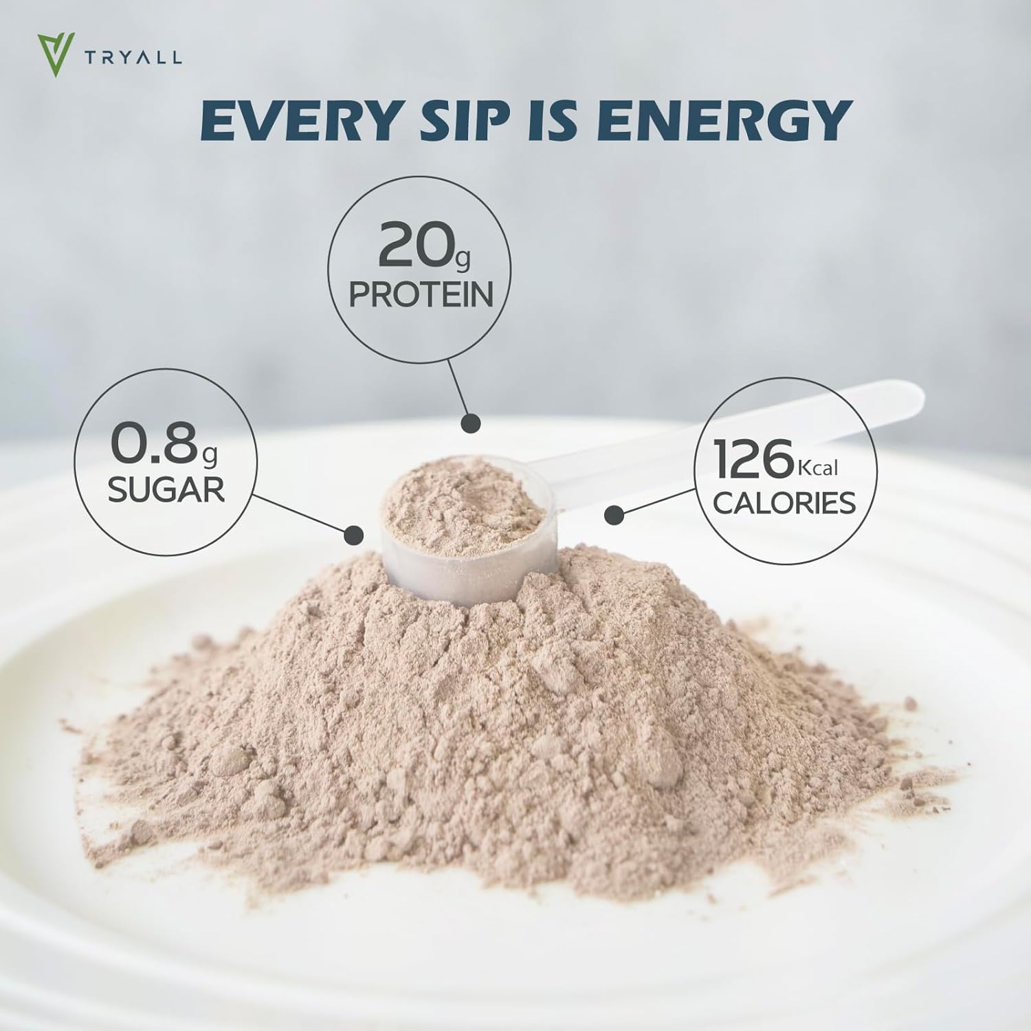 20g Plant-Based Pea Protein Powder Isolate Travel Sachets - Almond Milk Flavor (10 Packs)