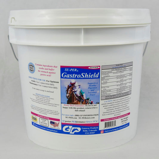 20lb SU-PER GastroShield Probiotics Powder for Horses - Digestion Supplement for Gastric Health - Supports Intestinal Tract - 10 Month Supply