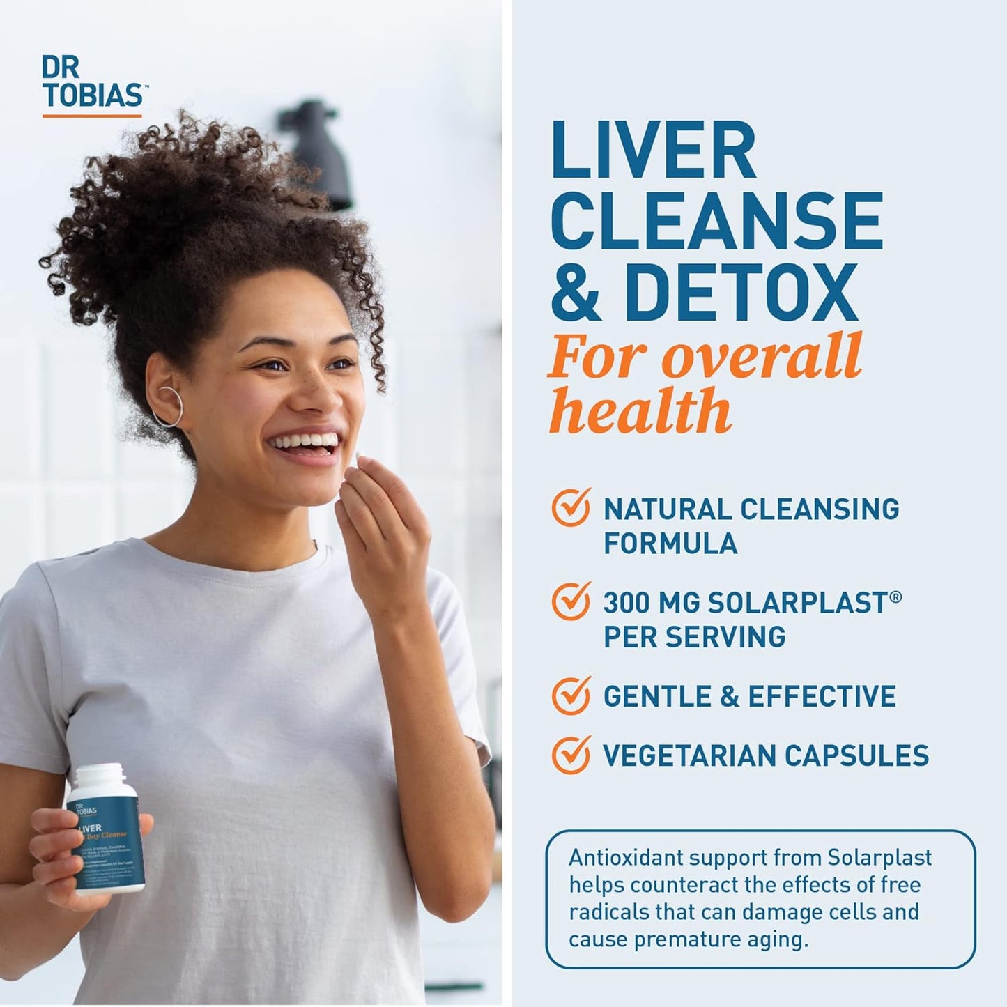 21 Day Herbal Liver Detox Cleanse with Solarplast, Artichoke, Milk Thistle & Dandelion Extract - 63 Capsules