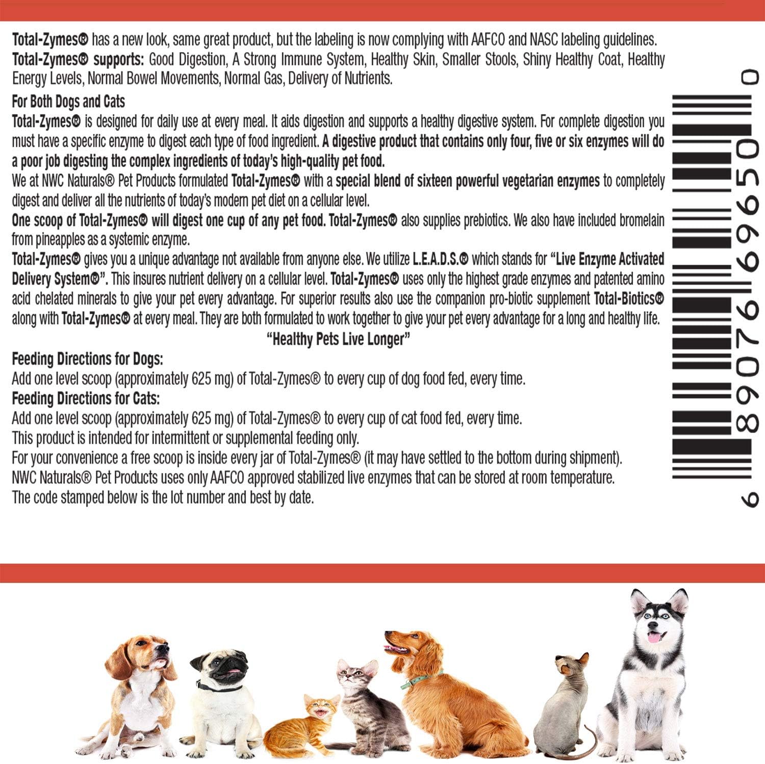 2.22oz NWC Naturals Mini Twin Pack Probiotics & Digestive Enzymes for Cats & Dogs