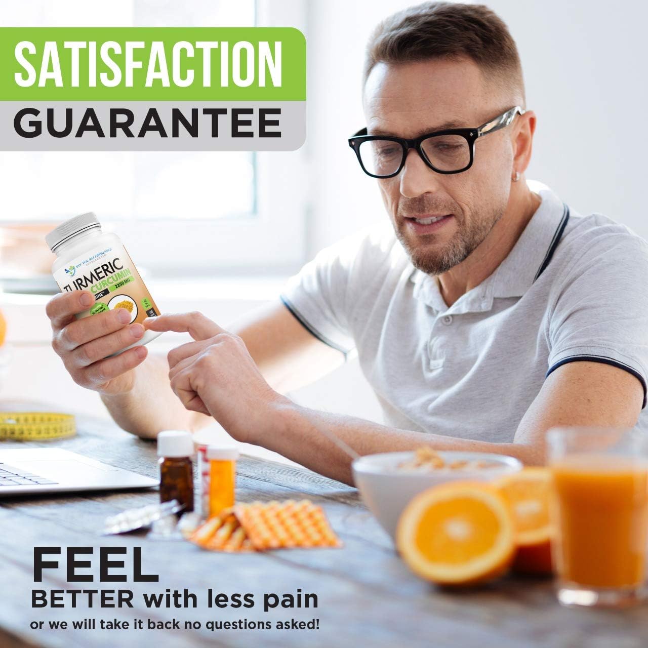 2250mg Turmeric Curcumin with Bioperine, Triphala, and Black Pepper Extract - 540 Veg Caps - Doctor Recommended Supplement