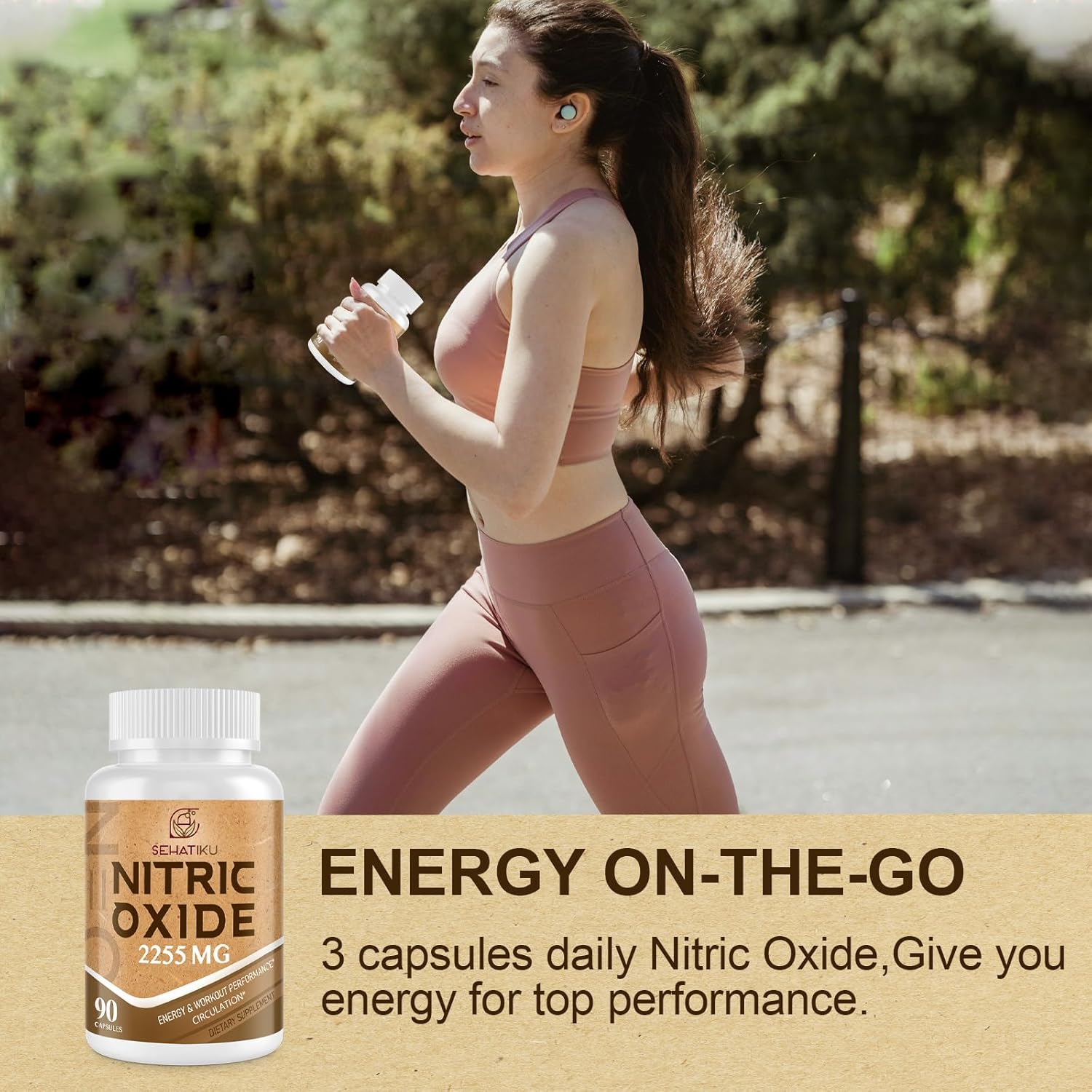2255 MG Nitric Oxide Supplement - Heart, Circulation, Immune Support - 6-in-1 Phytonutrient Blend - 90 Capsules x 2