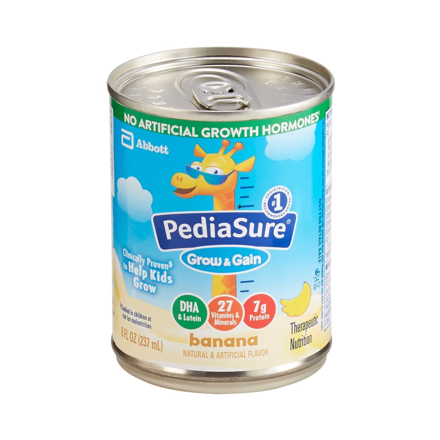 24 Cans of PediaSure® Grow & Gain Banana Pediatric Oral Supplement, 8 oz. - Bulk Pack