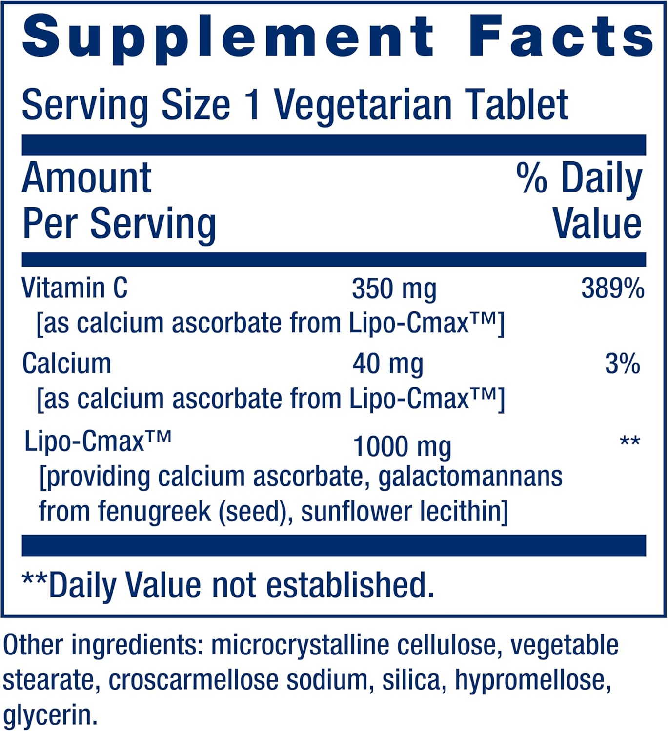 24-Hour Liposomal Hydrogel™ Vitamin C for Maximum Absorption, Gluten-Free, Non-GMO, Vegetarian - 60 Tablets