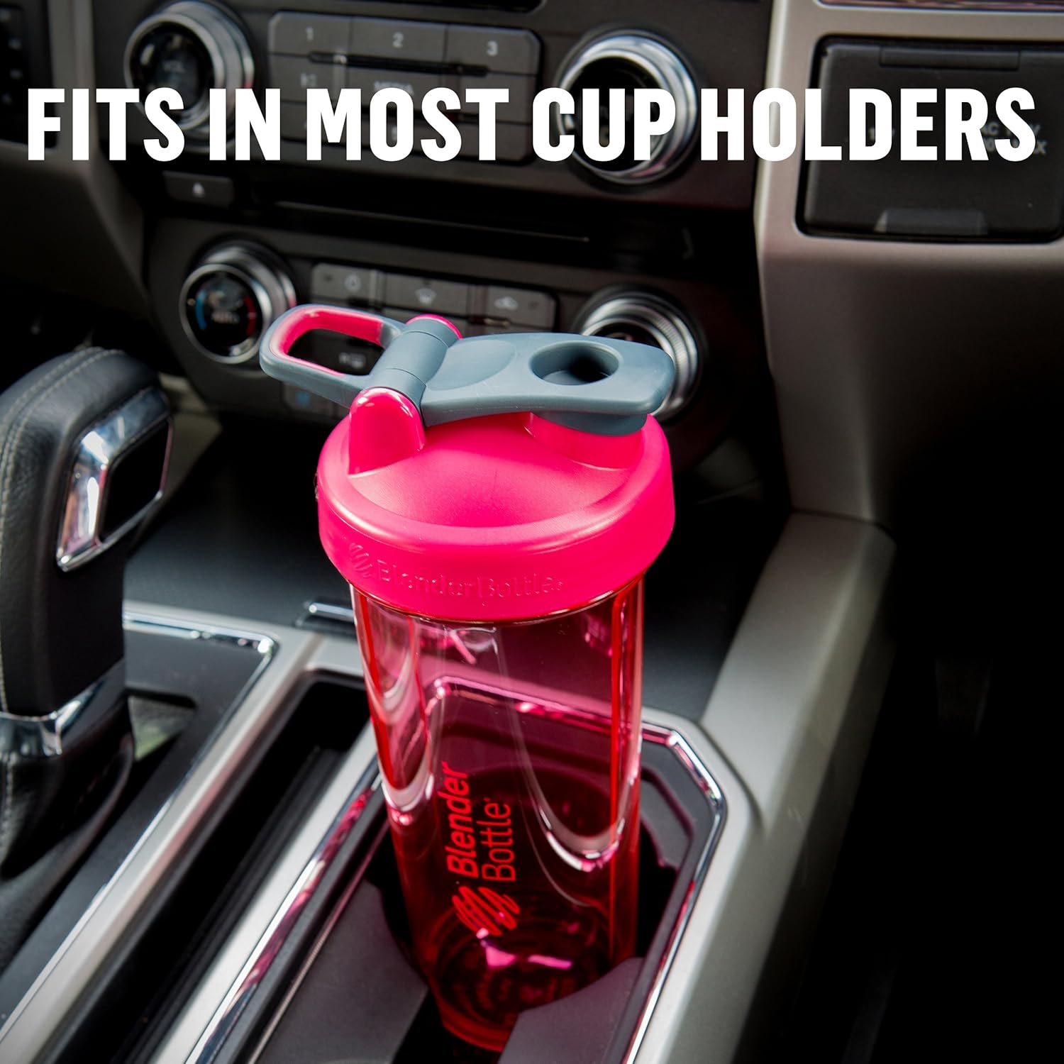 24-Ounce BlenderBottle Shaker Bottle Pro Series for Protein Shakes and Pre Workout - Black/Clear