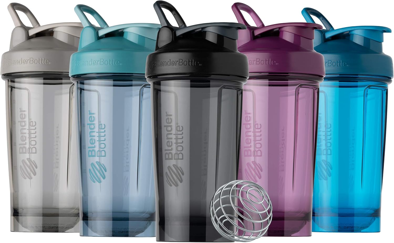 24-Ounce Ocean Blue BlenderBottle Shaker Bottle Pro Series for Protein Shakes and Pre Workout