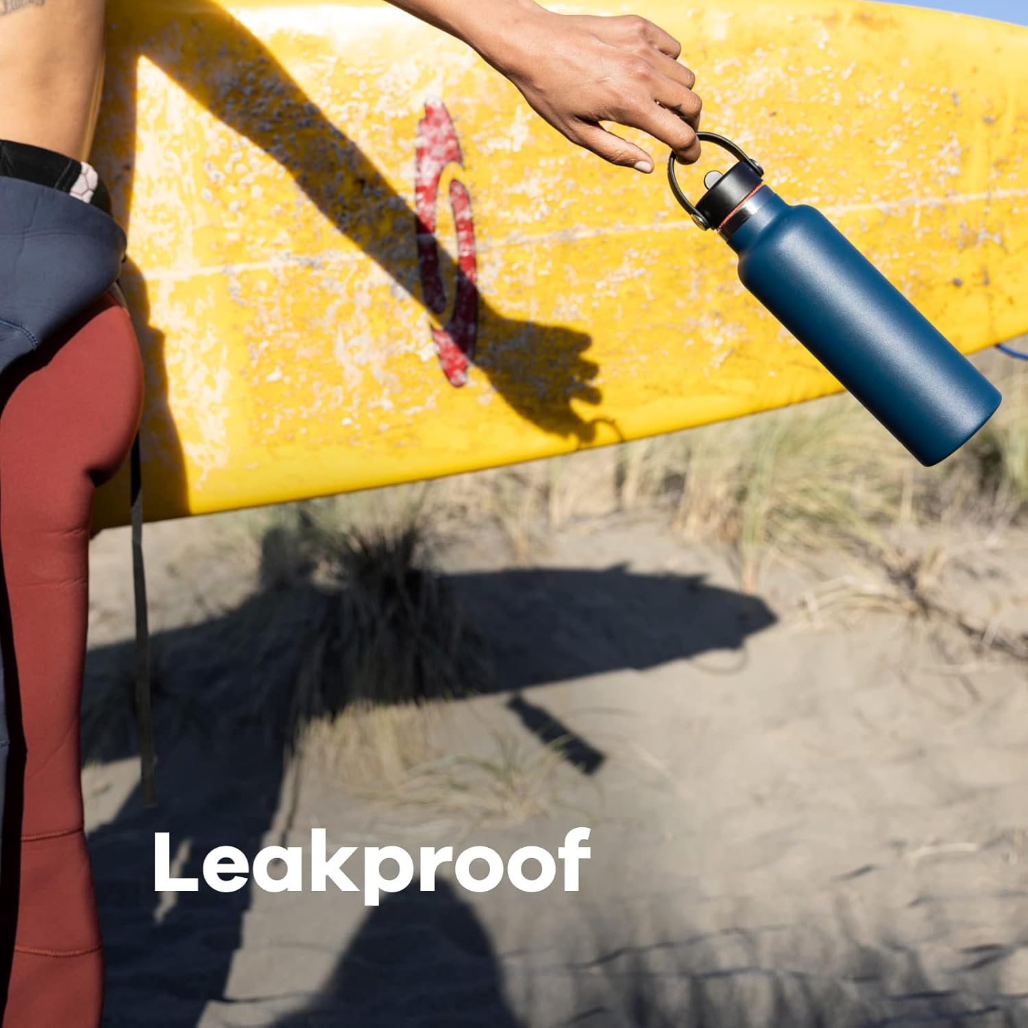 24 Oz Hydro Flask Stainless Steel Water Bottle with Flex Straw Cap and Vacuum Insulation - Standard Mouth