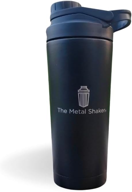 24 oz Stainless Steel Metal Shaker Bottle for Protein Shakes