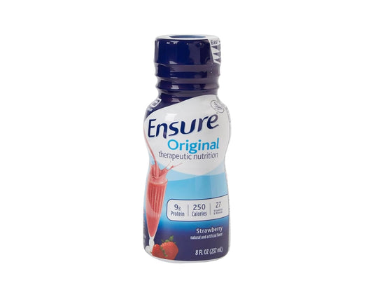 24 Pack of Ensure Original Therapeutic Nutrition, Strawberry Flavor, 8 oz Bottles for Health Benefits