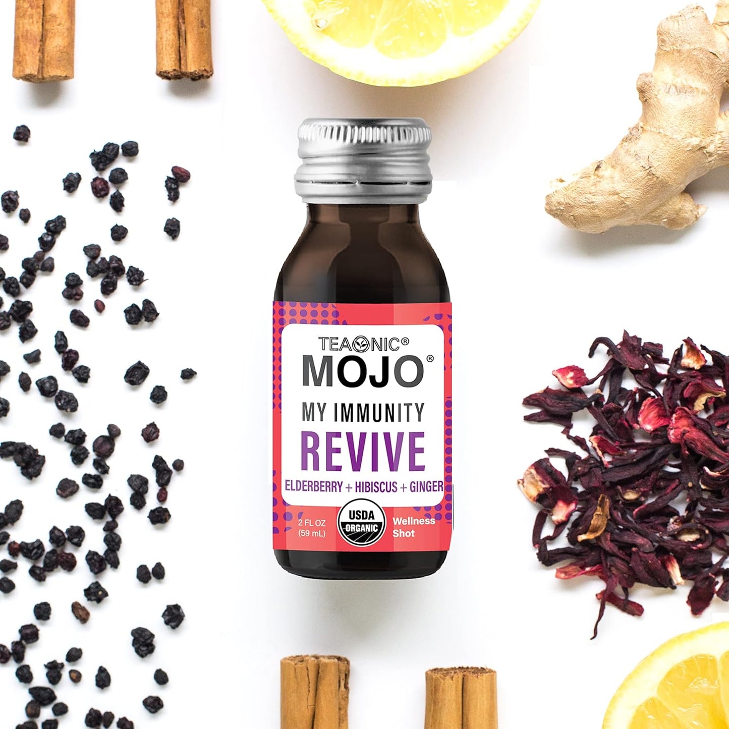 24-Pack TEAONIC Adrenal & Immune Support Wellness Shots - My Adrenal Mojo & My Immunity Mojo