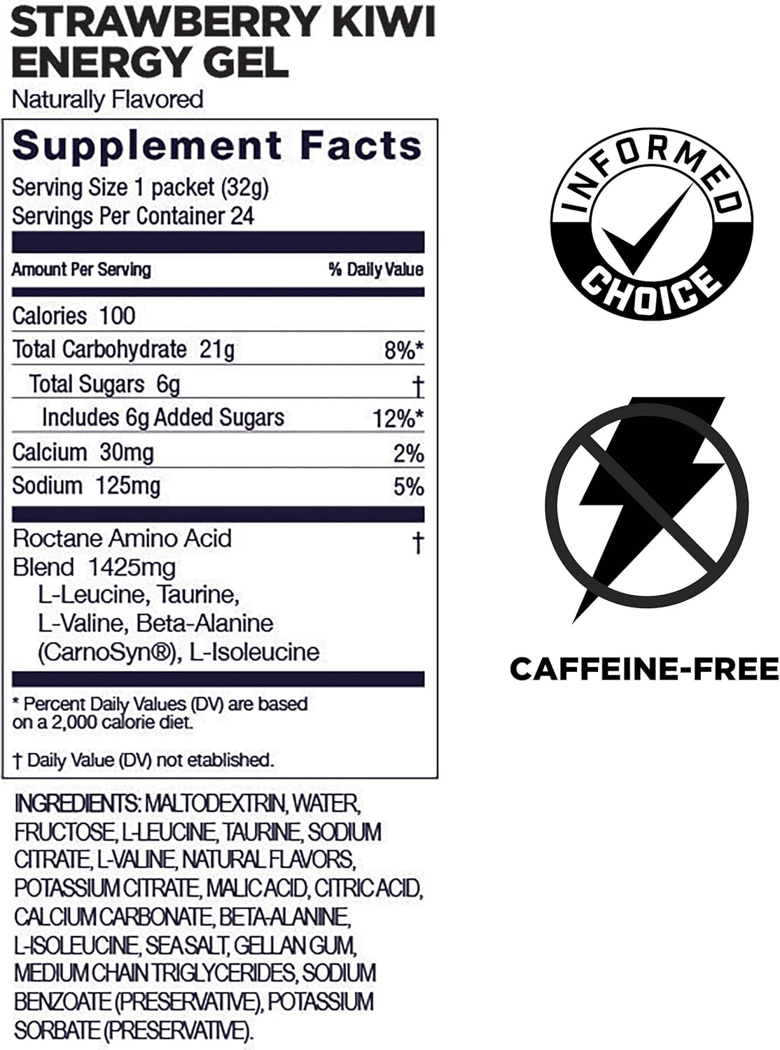 24 Packets of Vegan Gluten-Free GU Energy Roctane Ultra Endurance Energy Gel for Running, Biking, Hiking, Skiing - Strawberry Kiwi Flavor