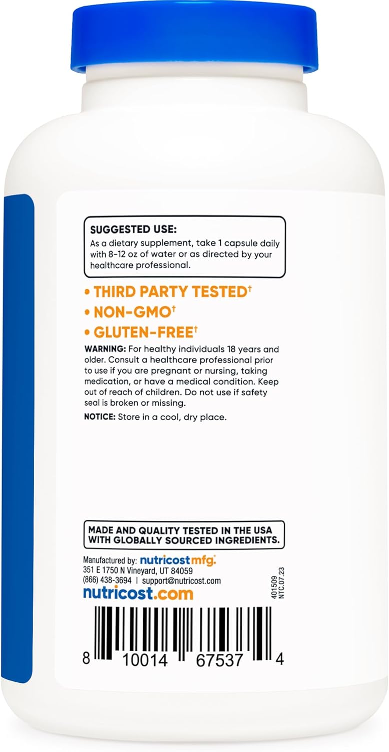 240 Capsules of Nutricost Milk Thistle 1,000mg Equivalent - Vegan, Non-GMO, Gluten Free - 4:1 Extract (250mg)