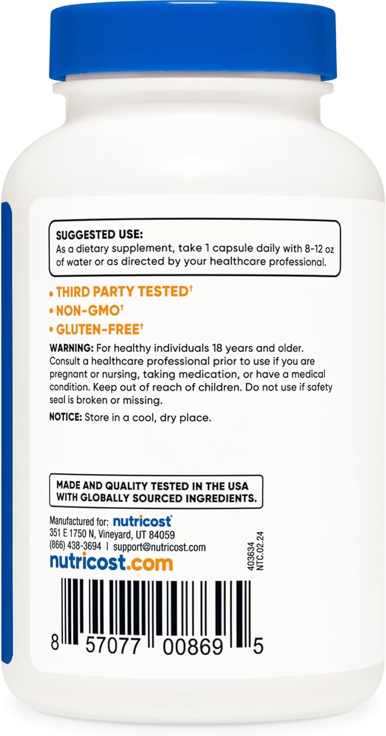 240 Capsules of Nutricost Vitamin K2 (MK4) - 100mcg, Gluten Free & Non-GMO Formula