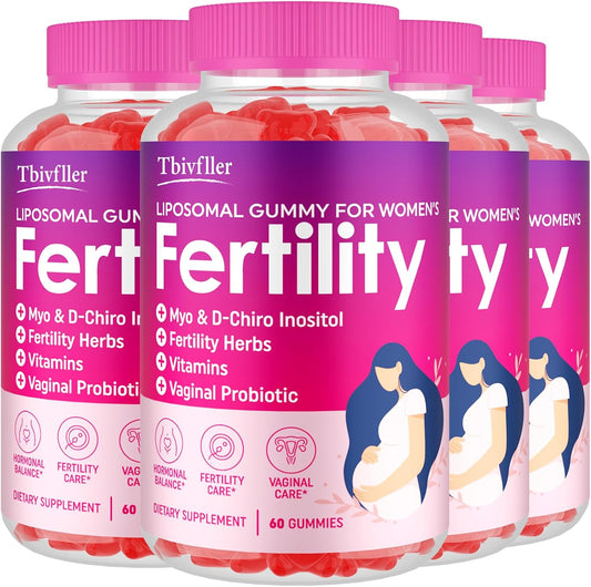 240 Raspberry Prenatal Gummies with Myo-Inositol & D-Chiro Inositol for Hormonal Balance & Fertility