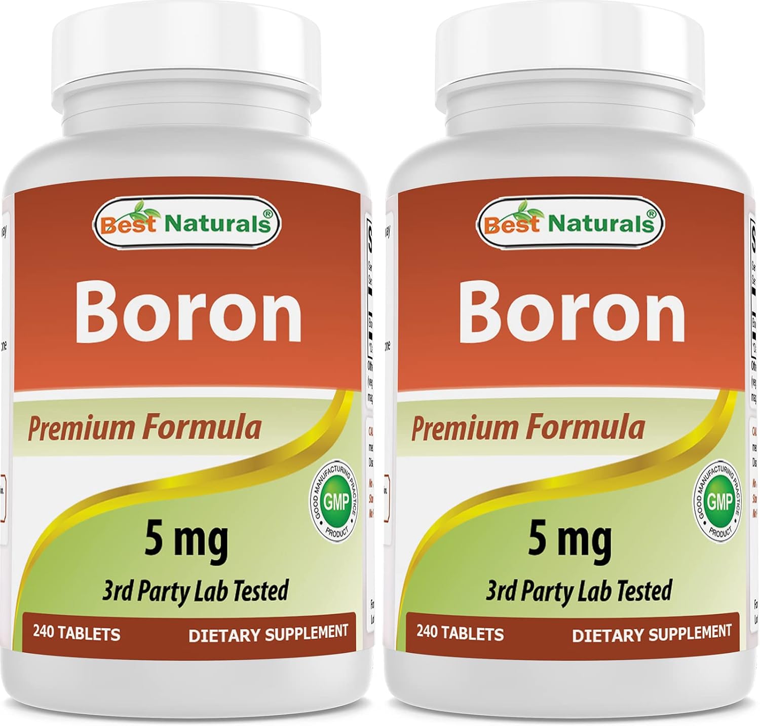 240 Tablets of Best Naturals Boron Supplements 5 mg - Pack of 2