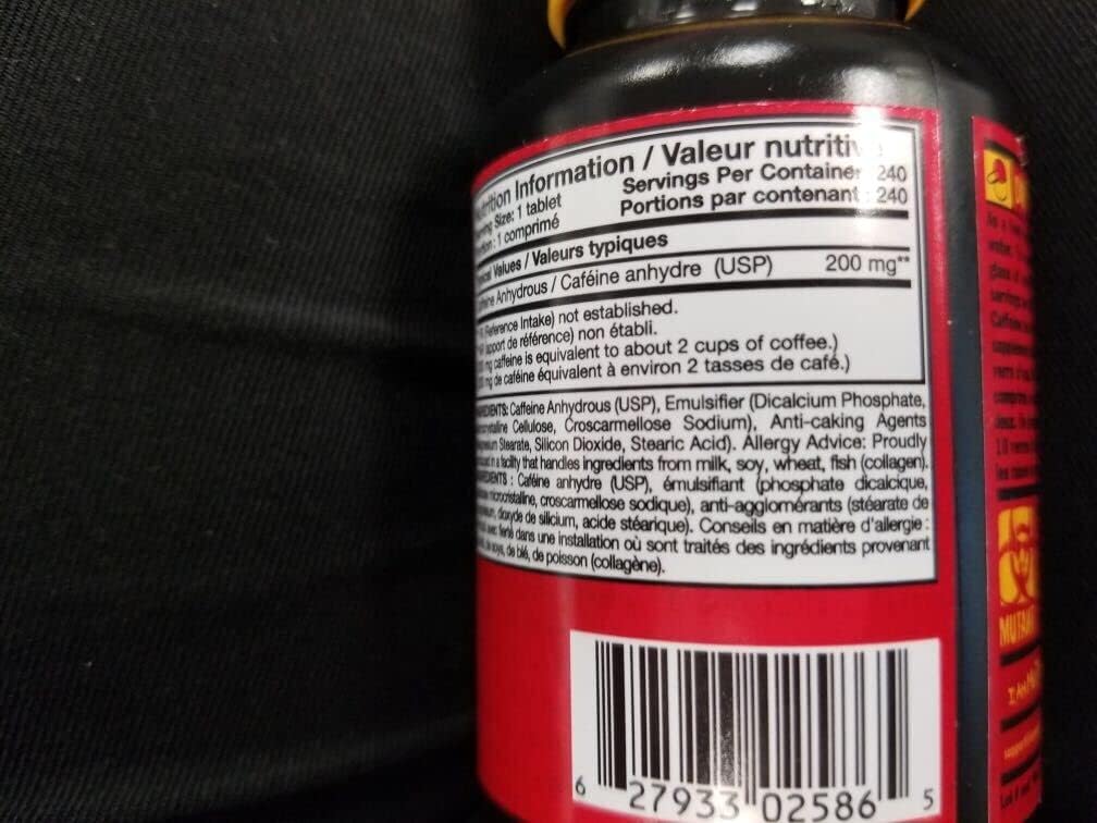 240 Tablets of Mutant Caffeine: Boost Energy and Focus
