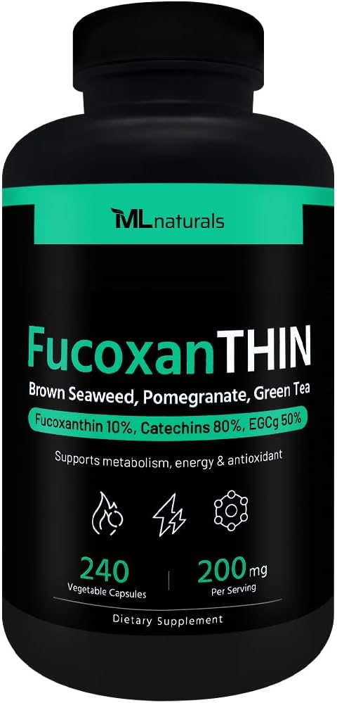 240 Vegetable Capsules ML Naturals FucoxanTHIN - Metabolism Support & Antioxidant Boost