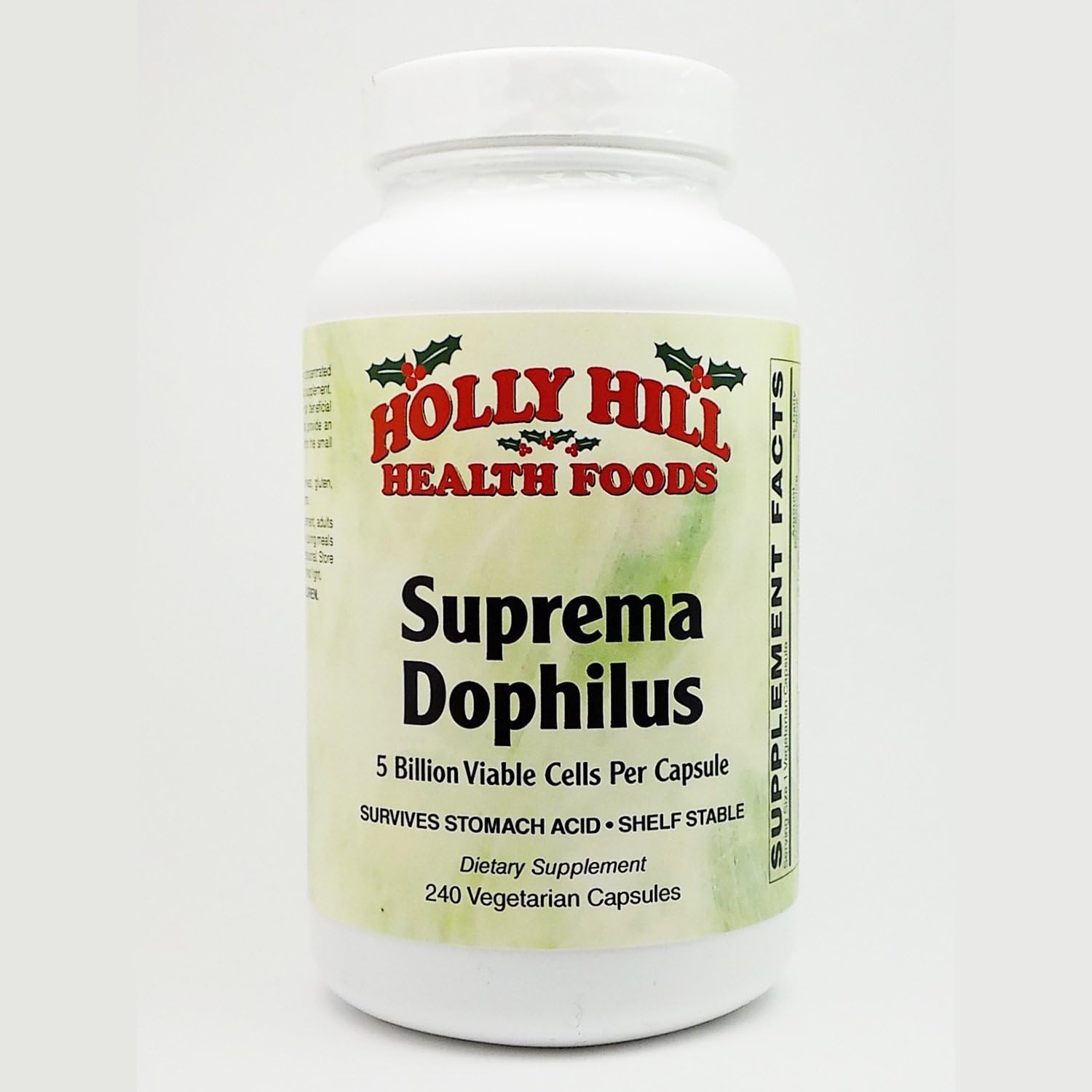240 Vegetarian Capsules of Holly Hill Health Foods Suprema Dophilus