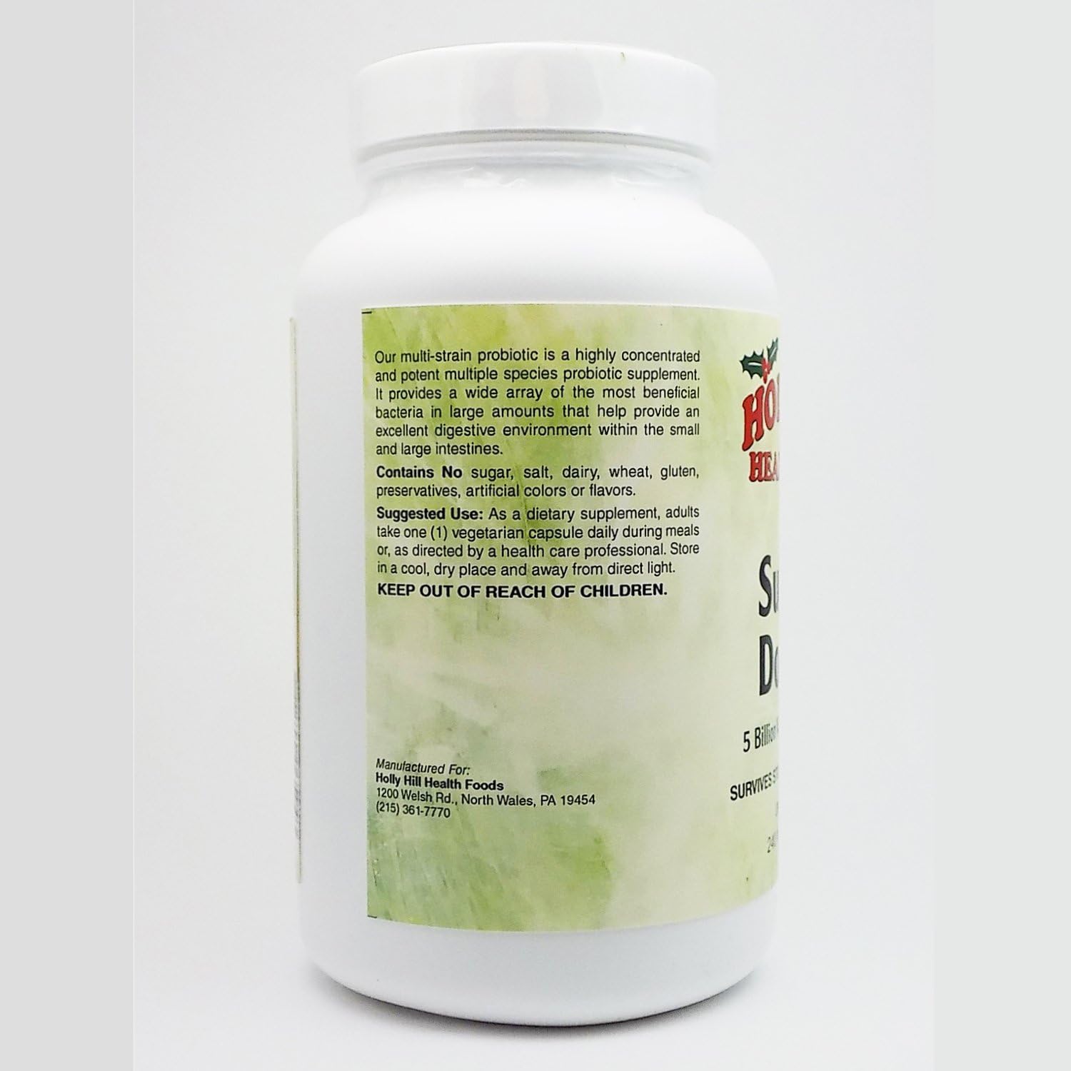 240 Vegetarian Capsules of Holly Hill Health Foods Suprema Dophilus