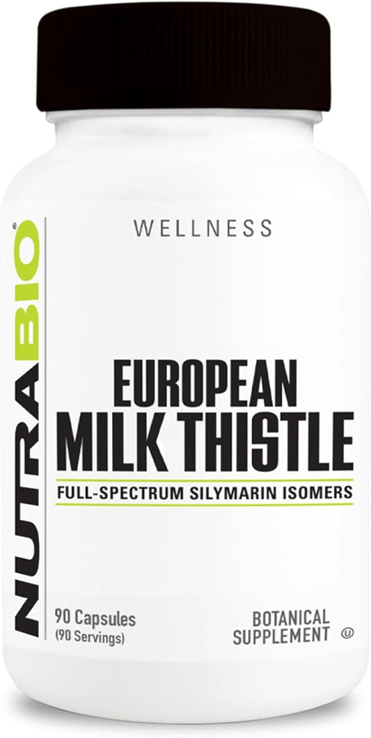 241mg European Milk Thistle Supplement for Antioxidant Support - 90 Capsules by NutraBio