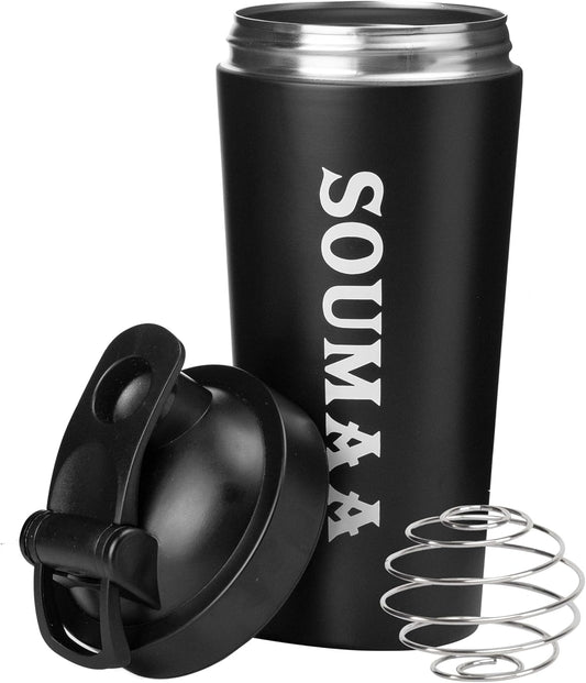 24oz Insulated Stainless Steel Protein Shaker Bottle with Mixing Ball - Ideal for Protein Powders, Smoothies, and Pre-Workouts