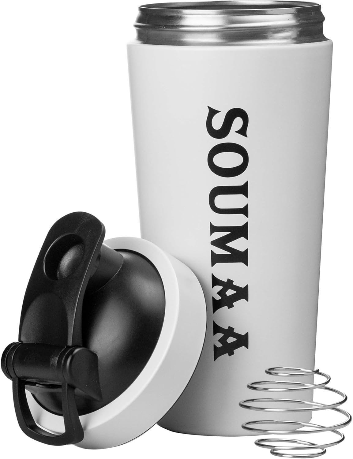 24oz Insulated Stainless Steel Protein Shaker Bottle with Mixing Ball - Ideal for Blending Powders, Smoothies, and Supplements