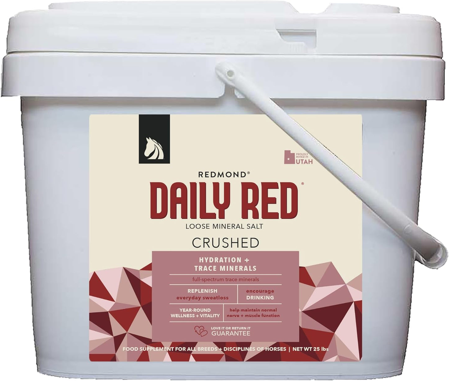 25 LB Bag of REDMOND Rock Crushed Loose Mineral Salt for Horse Electrolyte Supplement