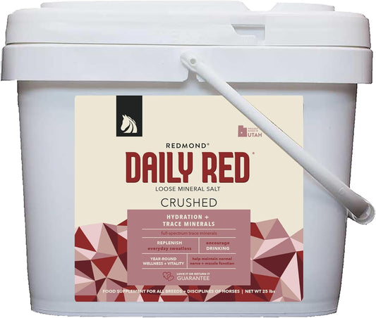 25 LB Bag of REDMOND Rock Crushed Loose Mineral Salt for Horse Electrolyte Supplement