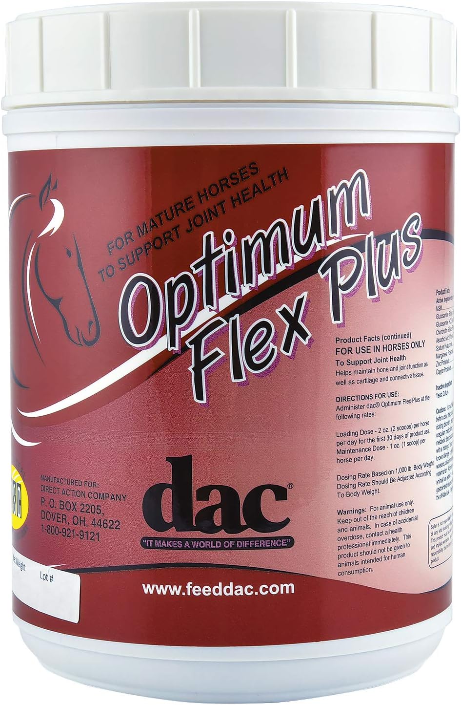2.5 lb DAC Optimum Flex Plus - Premium Equine Supplement