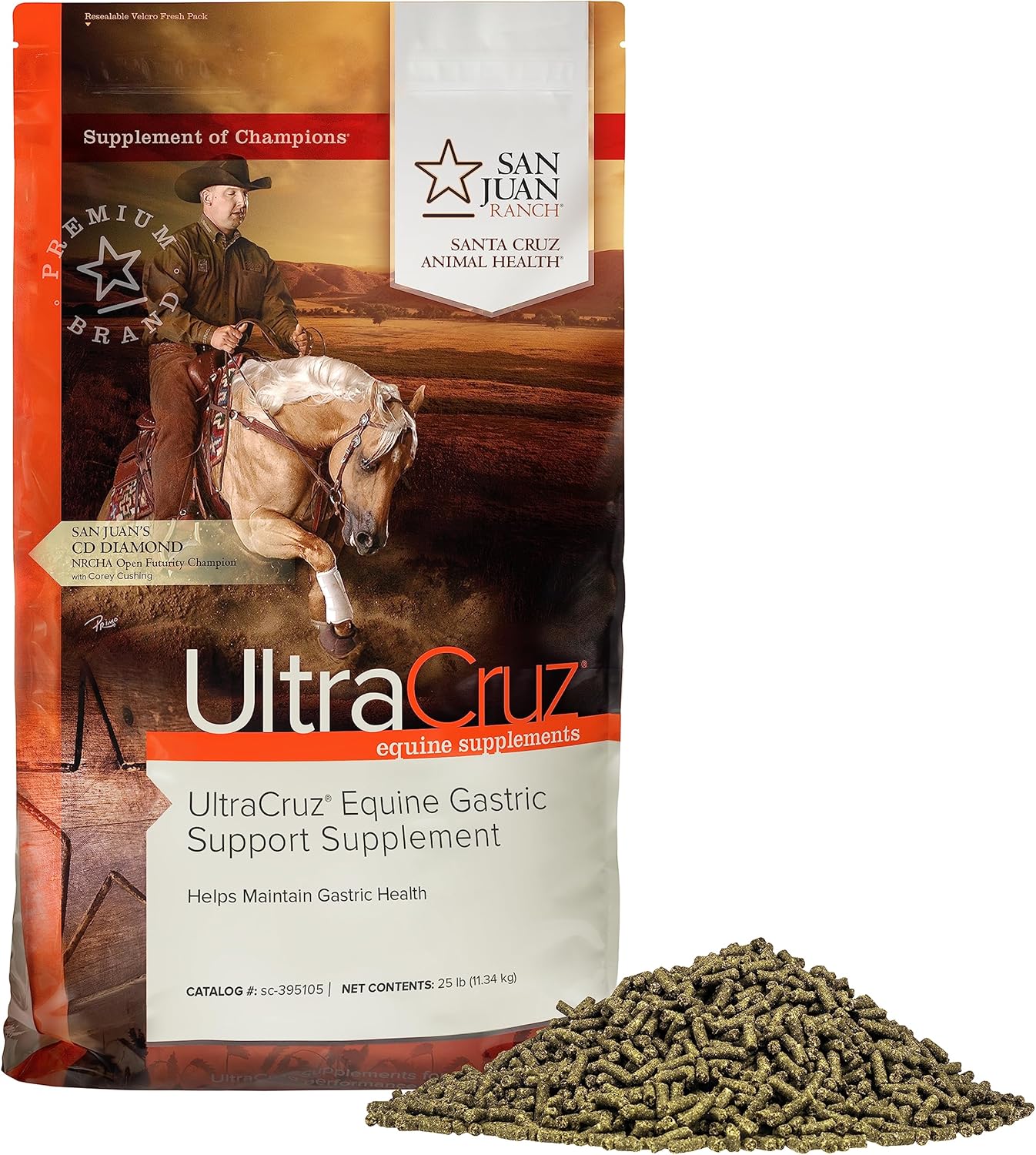 25 lb UltraCruz® Equine Gastric Support Supplement for Horse Care