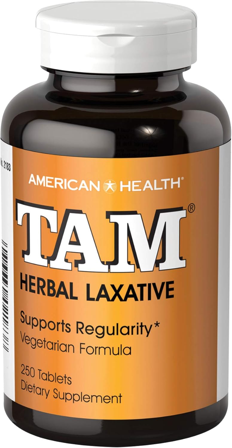 250 Count American Health Tam Herbal Laxative Dietary Fiber Supplements