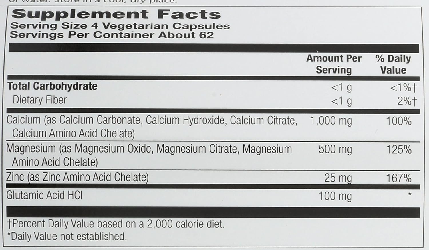 250 Count Solaray Calcium, Magnesium, and Zinc Capsules for Bone Health and Immune Support