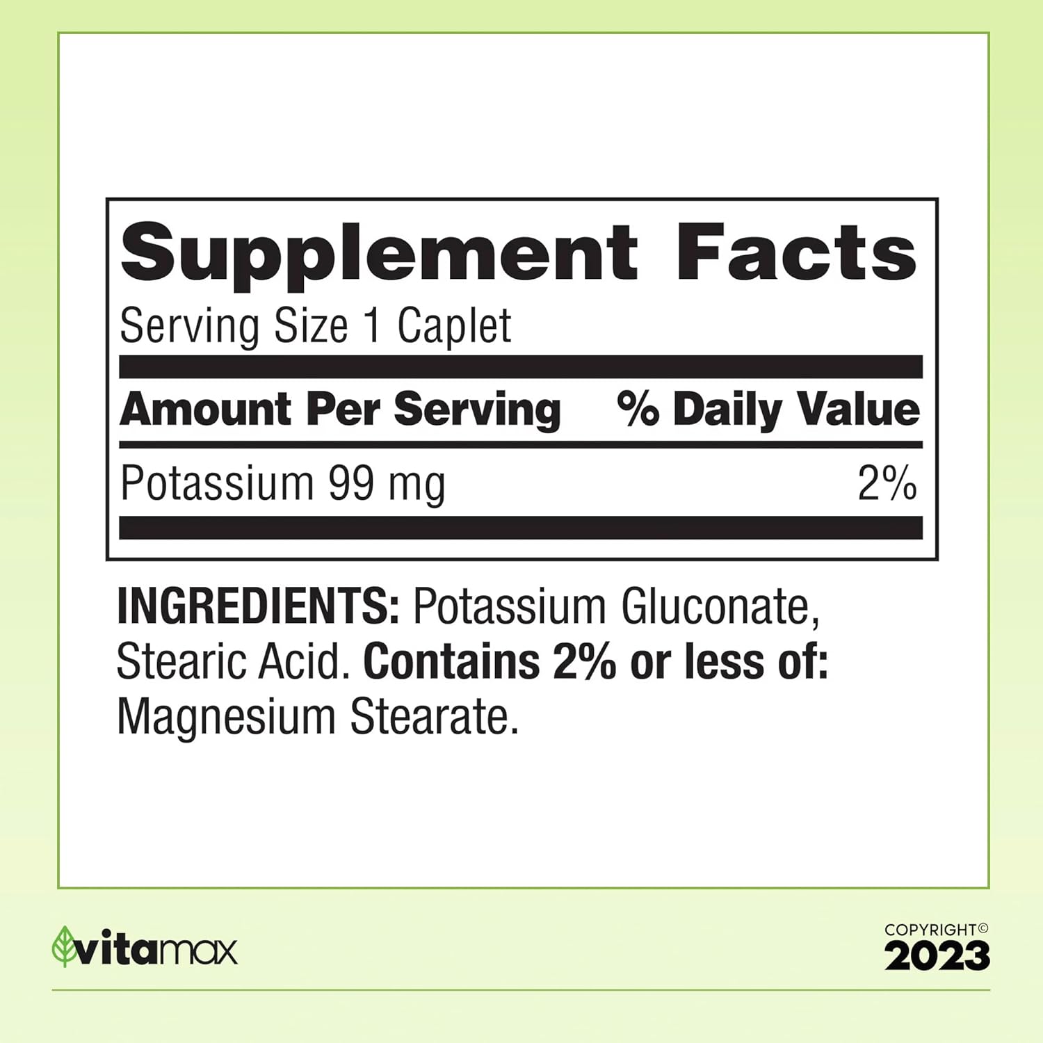 250 Count Spring Valley Potassium Heart Health Supplement + VitaMax Vitamin Guide (8 Month Supply)