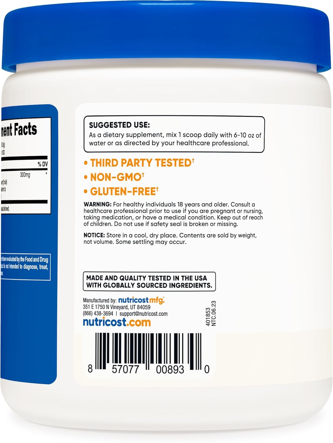 250 Grams Nutricost Bilberry Powder - Gluten Free and Non-GMO Supplement