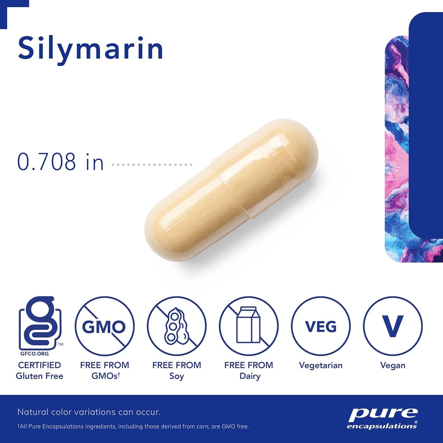 250mg Silymarin Milk Thistle Capsules for Liver Health - Antioxidant Support - Non-GMO Vegan Supplement - 60 Count