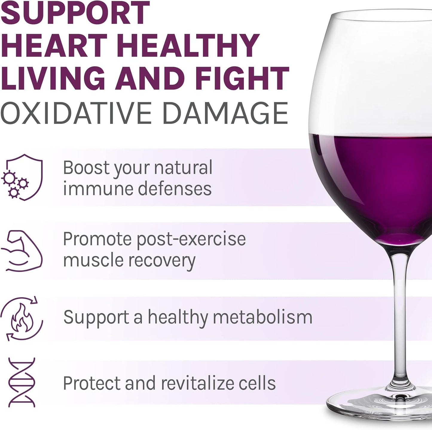 250mg Vegan Resveratrol Supplement for Heart and Cellular Health - Antioxidant for Healthy Aging and Immune Support - 120 Capsules