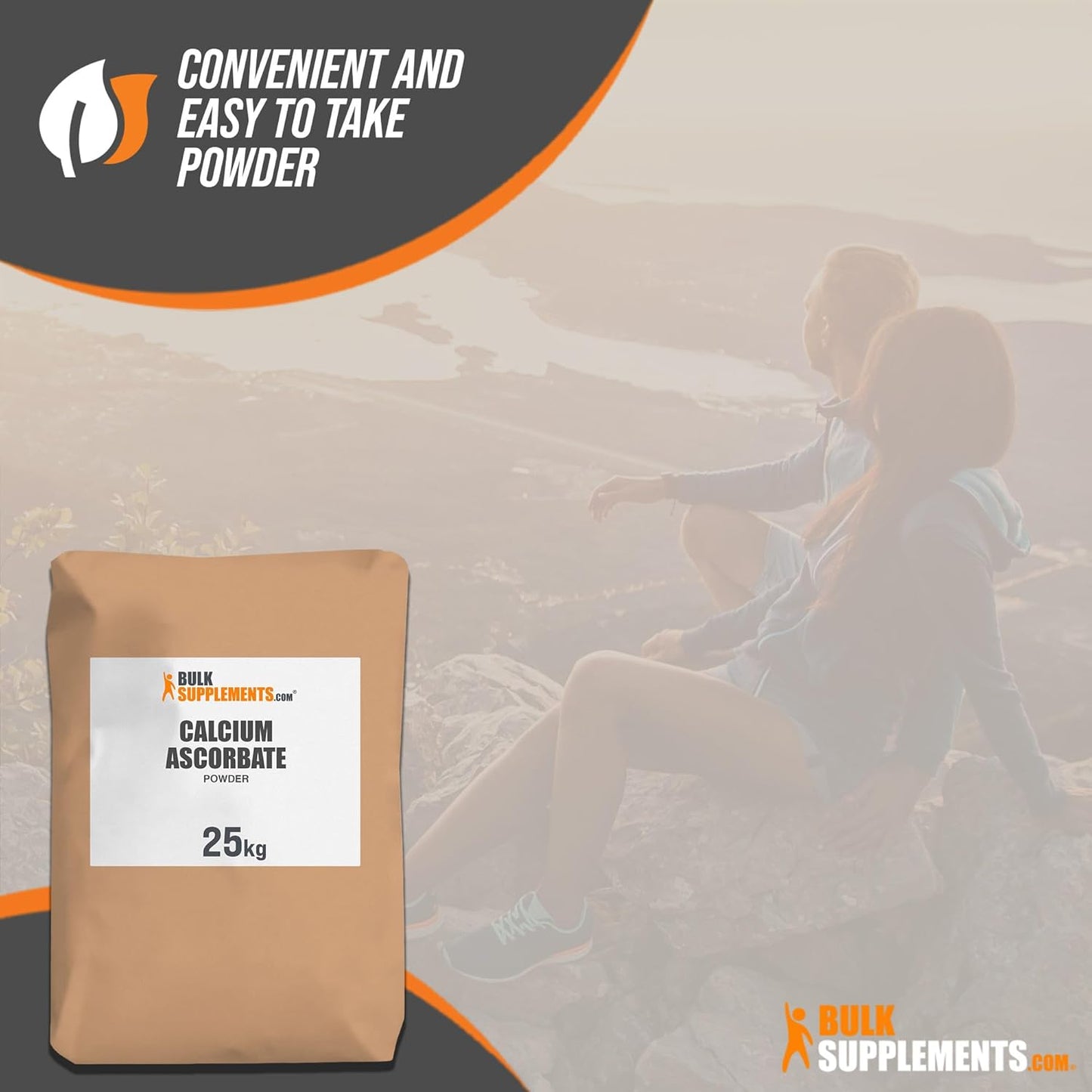 25kg Bulk Calcium Ascorbate Powder - Vitamin C Calcium Supplement - Pure Calcium Vitamins C Powder - Immune Support Supplement