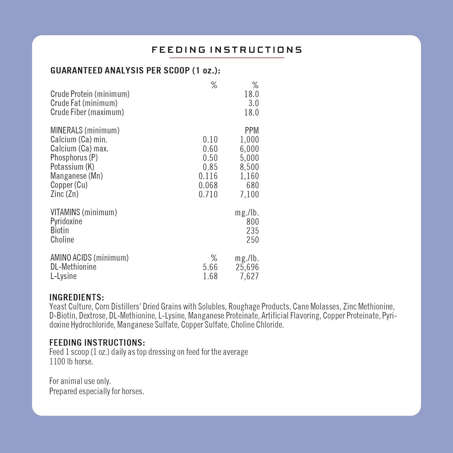 2.5lb Jar of Formula 707 Equine Hoof Health Supplement with Biotin, Amino Acids, and Minerals for Stronger Horse Hooves