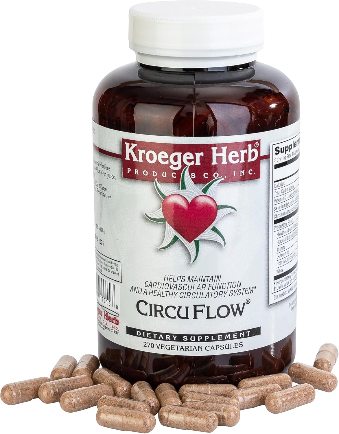 270 Capsules of Kroeger Herb Circu Flow Supplement for Improved Circulation