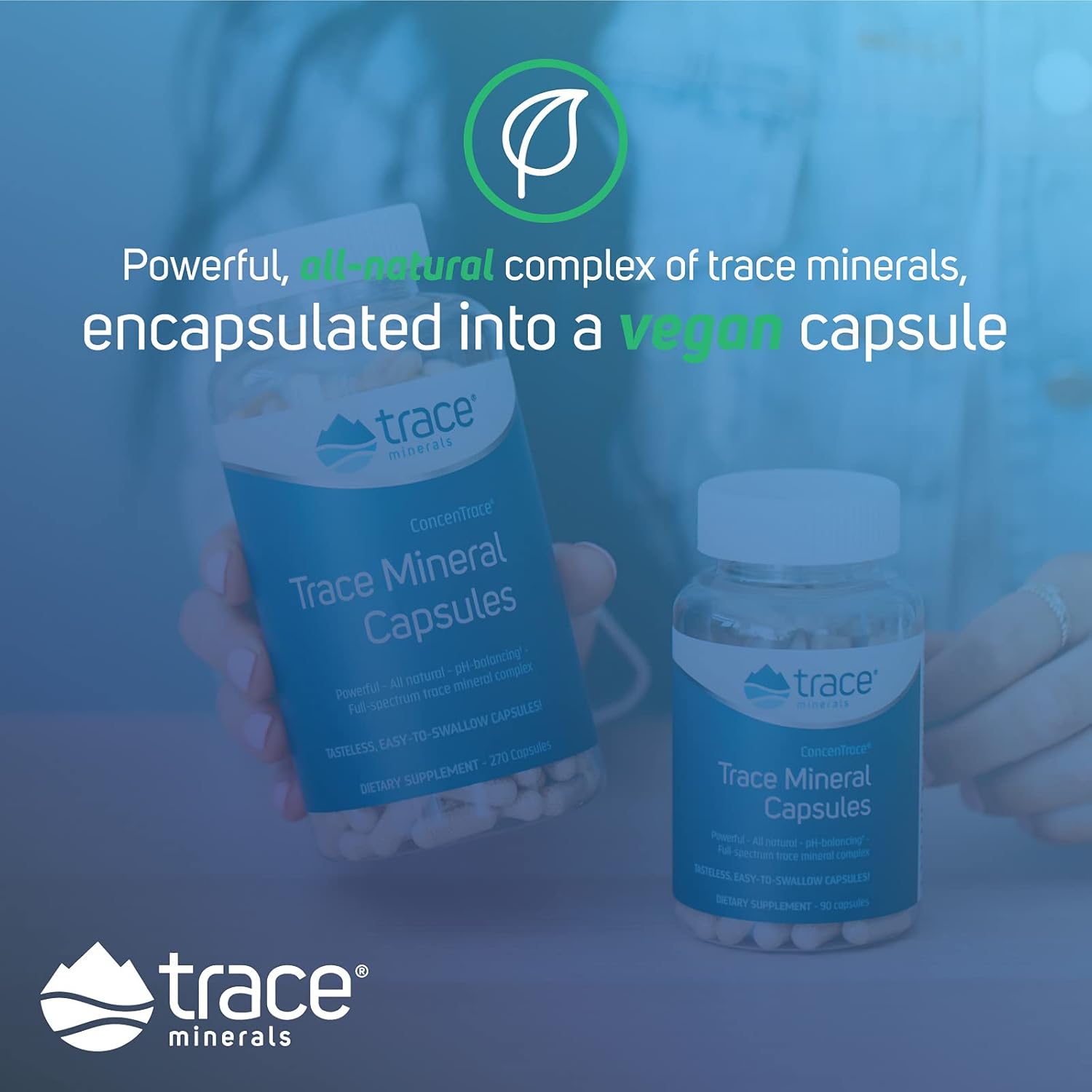 270 Low-Sodium ConcenTrace Capsules for Bone Health & Energy Boost - Electrolyte Support & Hydration Supplement - 90 Servings