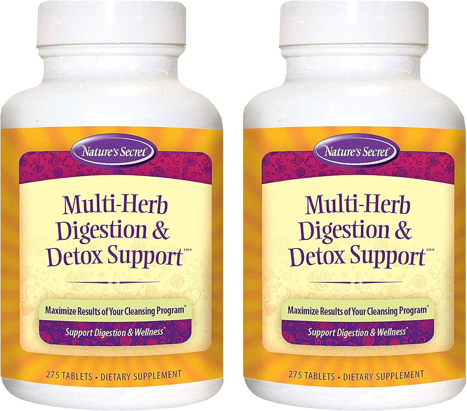 275 Count Nature's Secret Multi-Herb Digestion & Detox Support - Pack of 2
