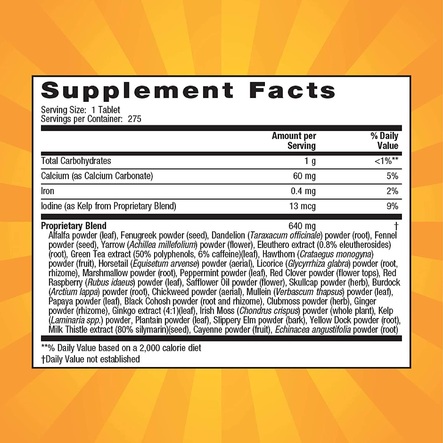 275 Count Nature's Secret Multi-Herb Digestion & Detox Support - Pack of 2