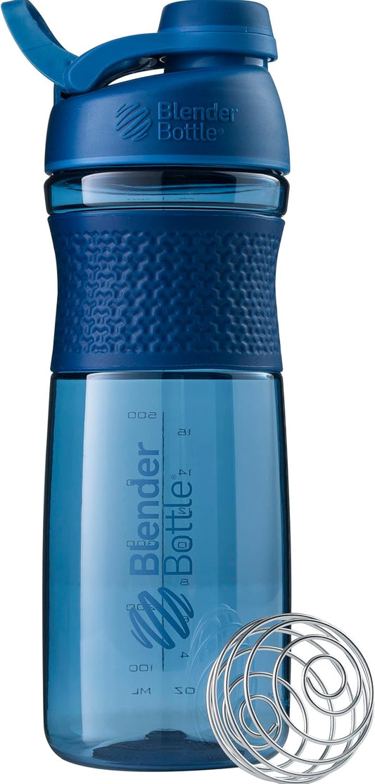 28-Ounce Navy BlenderBottle SportMixer Shaker Bottle for Protein Shakes and Pre Workout