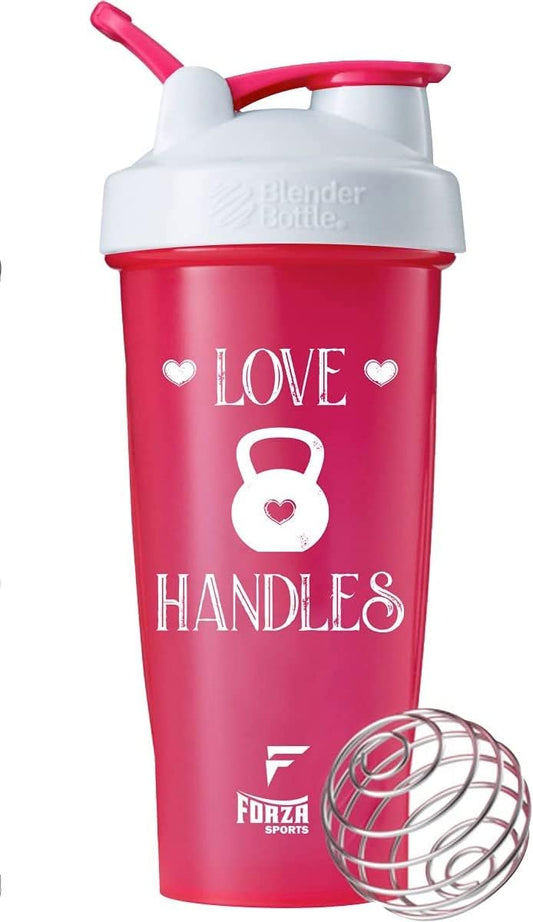 28 oz. Classic Forza Sports Blender Bottle Shaker with Loop Top - Ideal for Mixing Protein Shakes and Smoothies