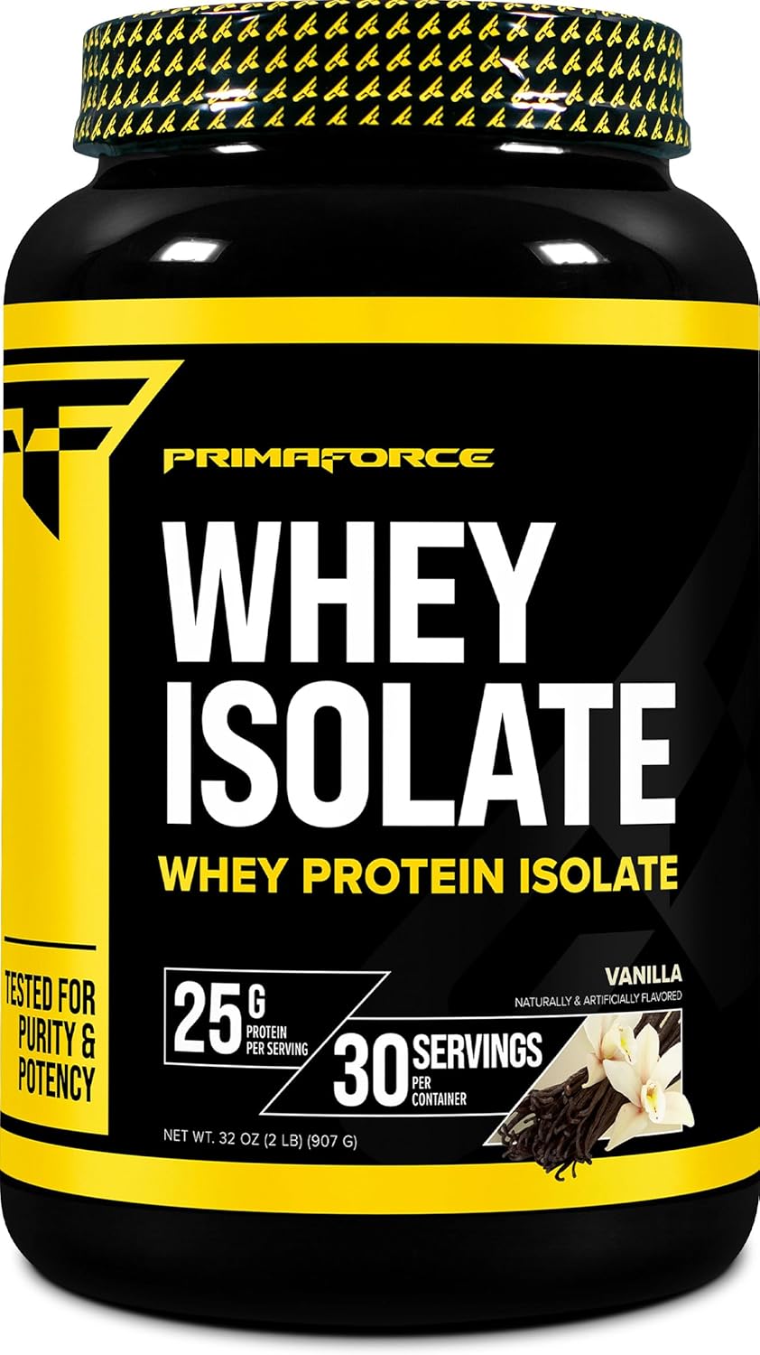 2lb Primaforce Vanilla Whey Protein Isolate Powder - Non-GMO, Gluten Free Formula